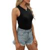 imageWomens Blouses and Tops Dressy Crew Neck Solid Color Basic Shirts Casaul Black White Grey XL