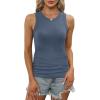 imageWomens Blouses and Tops Dressy Crew Neck Solid Color Basic Shirts Casaul Black White Grey XL