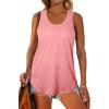 imageWomens Tank Tops Racerback Loose Shirts for Women Summer07coral