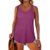 imageWomens Tank Tops Racerback Loose Shirts for Women Summer08purplered