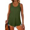 imageWomens Tank Tops Racerback Loose Shirts for Women Summer09amrygreen