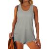 imageWomens Tank Tops Racerback Loose Shirts for Women Summer11grey
