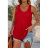 imageWomens Tank Tops Racerback Loose Shirts for Women Summer17red