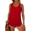 imageWomens Tank Tops Racerback Loose Shirts for Women Summer17red