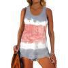imageWomens Tank Tops Racerback Loose Shirts for Women Summer50color Block Tiedye