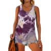 imageWomens Tank Tops Racerback Loose Shirts for Women Summer50purple Tiedye