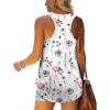 imageWomens Tank Tops Racerback Loose Shirts for Women Summer50white Flower