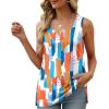imageXIEERDUO Summer Tank Tops for Women Square Neck Loose Fit Casual Fashion Flowy Sleeveless02colorful