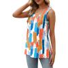 imageXIEERDUO Summer Tank Tops for Women Square Neck Loose Fit Casual Fashion Flowy Sleeveless02colorful