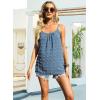 imageXIEERDUO Tank Top for Women Adjustable Spaghetti Strap Camisole Sleeveless Pom Pom Chiffon Blouses08navy Blue