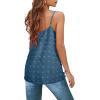 imageXIEERDUO Tank Top for Women Adjustable Spaghetti Strap Camisole Sleeveless Pom Pom Chiffon Blouses08navy Blue