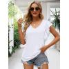 imageXIEERDUO Womens Summer Tank Tops Casual Sleeveless Tops Loose Fit Ruffle Shirts102white