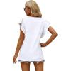 imageXIEERDUO Womens Summer Tank Tops Casual Sleeveless Tops Loose Fit Ruffle Shirts102white