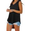 imageXIEERDUO Womens Tank Tops Loose Fit V Neck Sleeveless Pocket Summer TopZ1black