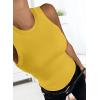 imageXIEERDUO Womens Tank Tops Ribbed Sleeveless Summer Shirts Round Neck Stretch010yellow