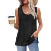 imageXIEERDUO Womens Tank Tops Sleeveless Eyelet Embroidery Summer Tops Dressy Casual Loose FitBlack