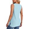 imageXIEERDUO Womens Tank Tops Sleeveless Eyelet Embroidery Summer Tops Dressy Casual Loose FitBlue