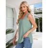 imageXIEERDUO Womens Tank Tops Sleeveless Eyelet Embroidery Summer Tops Dressy Casual Loose FitGreen
