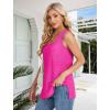 imageXIEERDUO Womens Tank Tops Sleeveless Eyelet Embroidery Summer Tops Dressy Casual Loose FitHot Pink