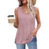 imageXIEERDUO Womens Tank Tops Sleeveless Eyelet Embroidery Summer Tops Dressy Casual Loose FitPink