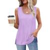imageXIEERDUO Womens Tank Tops Sleeveless Eyelet Embroidery Summer Tops Dressy Casual Loose FitPurple