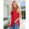 imageXIEERDUO Womens Tank Tops Sleeveless Eyelet Embroidery Summer Tops Dressy Casual Loose FitRed