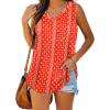 imageXIEERDUO Womens Tank Tops Summer V Neck Loose Fit Casual Flowy Floral Print Sleeveless S