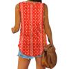imageXIEERDUO Womens Tank Tops Summer V Neck Loose Fit Casual Flowy Floral Print Sleeveless S