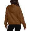 imageXIEEREDUO Womens Sweatshirts Half Zip Cropped Pullover Casual Quarter Zipper Hoodies Fall Outfits ClothesBrown