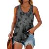 imageWomens Tank Tops Racerback Loose Shirts for Women Summer50black Tiedye