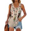 imageWomens Tank Tops Racerback Loose Shirts for Women Summer50feather Necklace