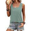 imageXIEERDUO Womens Tank Tops Sleeveless Eyelet Embroidery Summer Tops Dressy Casual Loose FitGreen