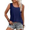 imageXIEERDUO Womens Tank Tops Sleeveless Eyelet Embroidery Summer Tops Dressy Casual Loose FitNavy