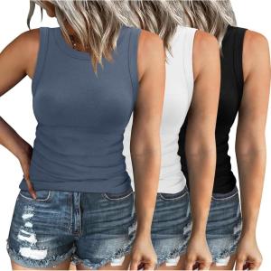 imageWomens Blouses and Tops Dressy Crew Neck Solid Color Basic Shirts Casaul Black White Grey XL