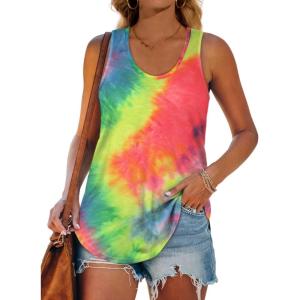 imageWomens Tank Tops Racerback Loose Shirts for Women Summer20tdred