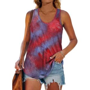 imageWomens Tank Tops Racerback Loose Shirts for Women Summer23tdpurple