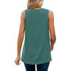 imageTank Top for Women Trendy V Neck Chiffon Blouses for Work Casual Summer Tops Blue L