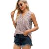 imageXIEERDUO Ladies Tank Tops Loose Casual Chiffon Sleeveless Tanks Dressy Floral Print L