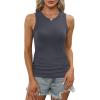imageXIEERDUO Sleeveless Tops for Women 3 Pack Crew Neck Undershirt Casaul Shirts Black Beige Grey M
