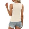 imageXIEERDUO Sleeveless Tops for Women 3 Pack Crew Neck Undershirt Casaul Shirts Black Beige Grey M