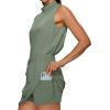 imageXIEERDUO Two Piece Skirt Sets for Women Summer Beach Vacation Outfits Mock Neck Tops Tennis Skirt Lounge Matching SetsGreen