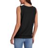 imageXIEERDUO Womens Tank Tops Keyhole V Neck Tank Tops Summer Tops for Women 2025 Eyelet Embroidered Loose FitBlack
