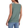 imageXIEERDUO Womens Tank Tops Keyhole V Neck Tank Tops Summer Tops for Women 2025 Eyelet Embroidered Loose FitGreen