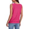 imageXIEERDUO Womens Tank Tops Keyhole V Neck Tank Tops Summer Tops for Women 2025 Eyelet Embroidered Loose FitHot Pink