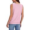 imageXIEERDUO Womens Tank Tops Keyhole V Neck Tank Tops Summer Tops for Women 2025 Eyelet Embroidered Loose FitPink