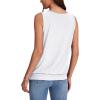 imageXIEERDUO Womens Tank Tops Keyhole V Neck Tank Tops Summer Tops for Women 2025 Eyelet Embroidered Loose FitWhite