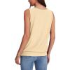 imageXIEERDUO Womens Tank Tops Keyhole V Neck Tank Tops Summer Tops for Women 2025 Eyelet Embroidered Loose FitYellow