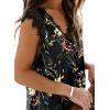 imageXIEERDUO Womens V Neck Lace Tank Tops Summer Casual Sleeveless Shirts Tops Side SplitAdblack Floral