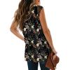 imageXIEERDUO Womens V Neck Lace Tank Tops Summer Casual Sleeveless Shirts Tops Side SplitAdblack Floral