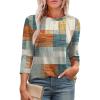 Patterned-orange and Blue Plaid